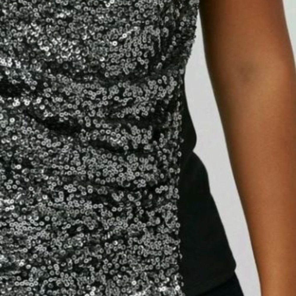 LANE BRYANT SEQUIN SPAGHETTI STRAP TOP 28W - Picture 2 of 11